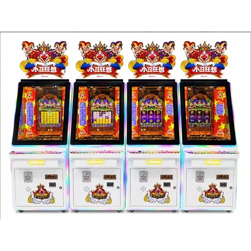 Clowns Fantasia Coin Pusher Machine Commercial Arcade Game Coin Operated Entertainment Machine 110/220V Power 1 Year Warranty
